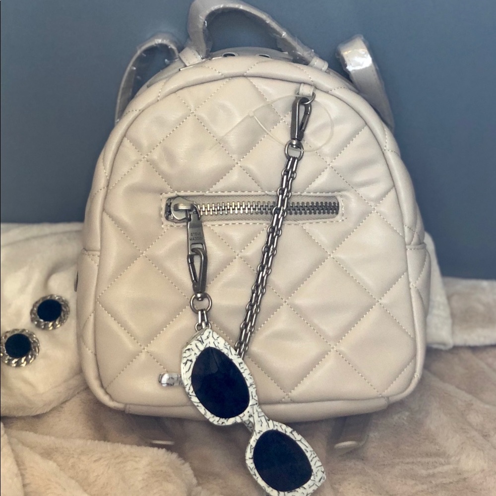 NWT Steve Madden Selma Mini Backpack - Cream